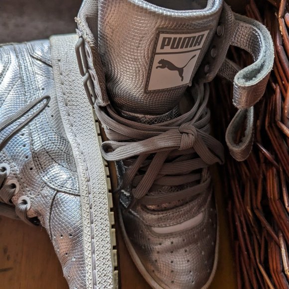 FAB/SILVER HIGH TOP PUMAS! LIMITED ED! GREAT COND!! - Picture 2 of 6